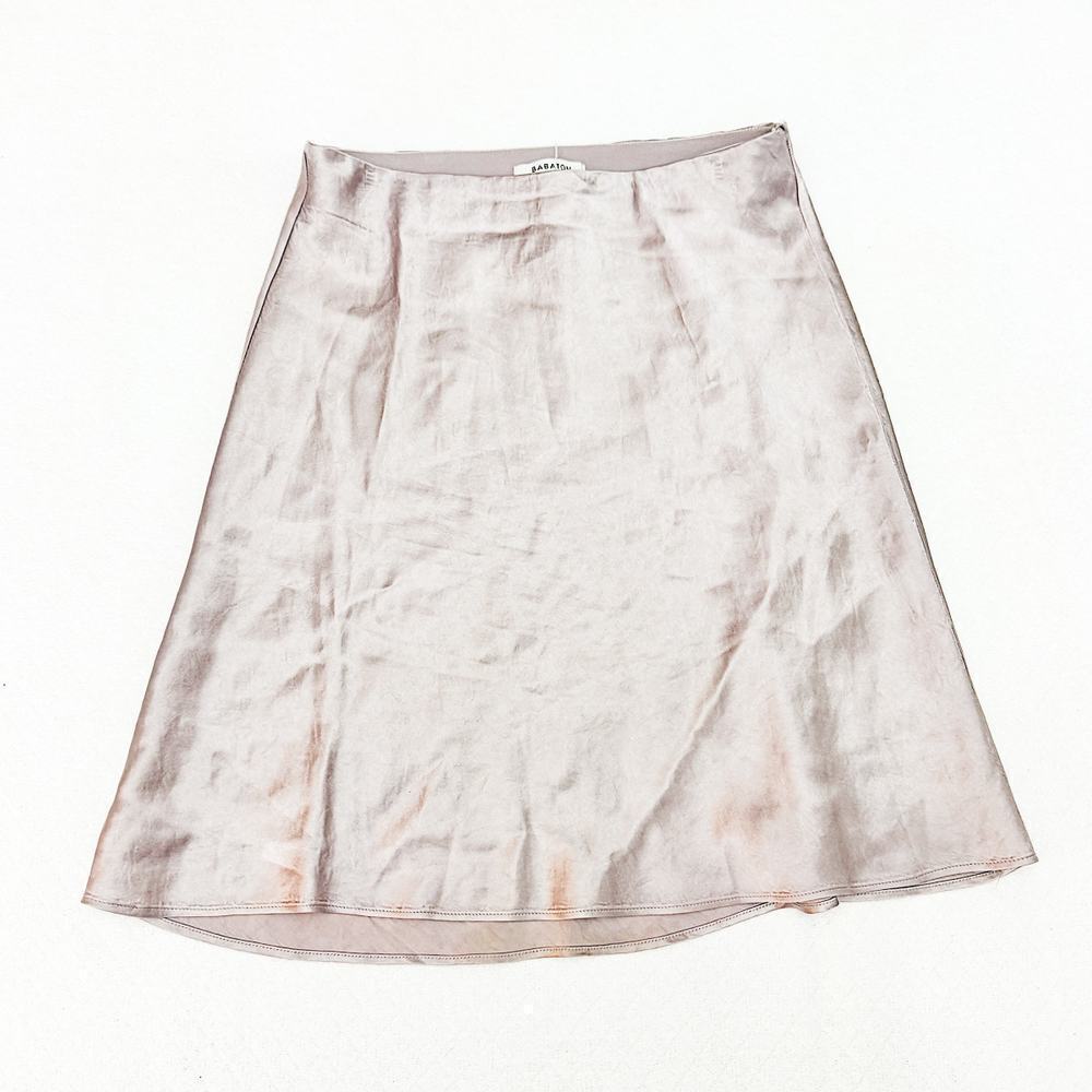 Babaton Flare Stretch Waistband Mini Skirt Pink Purple Size 2